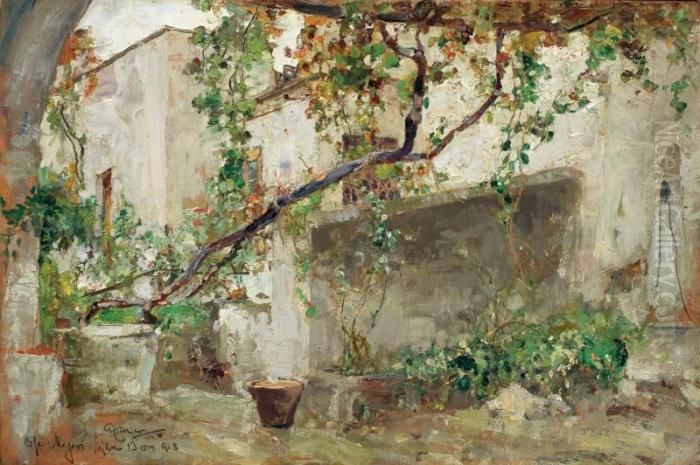 Giardino Oil Painting by Giuseppe Casciaro