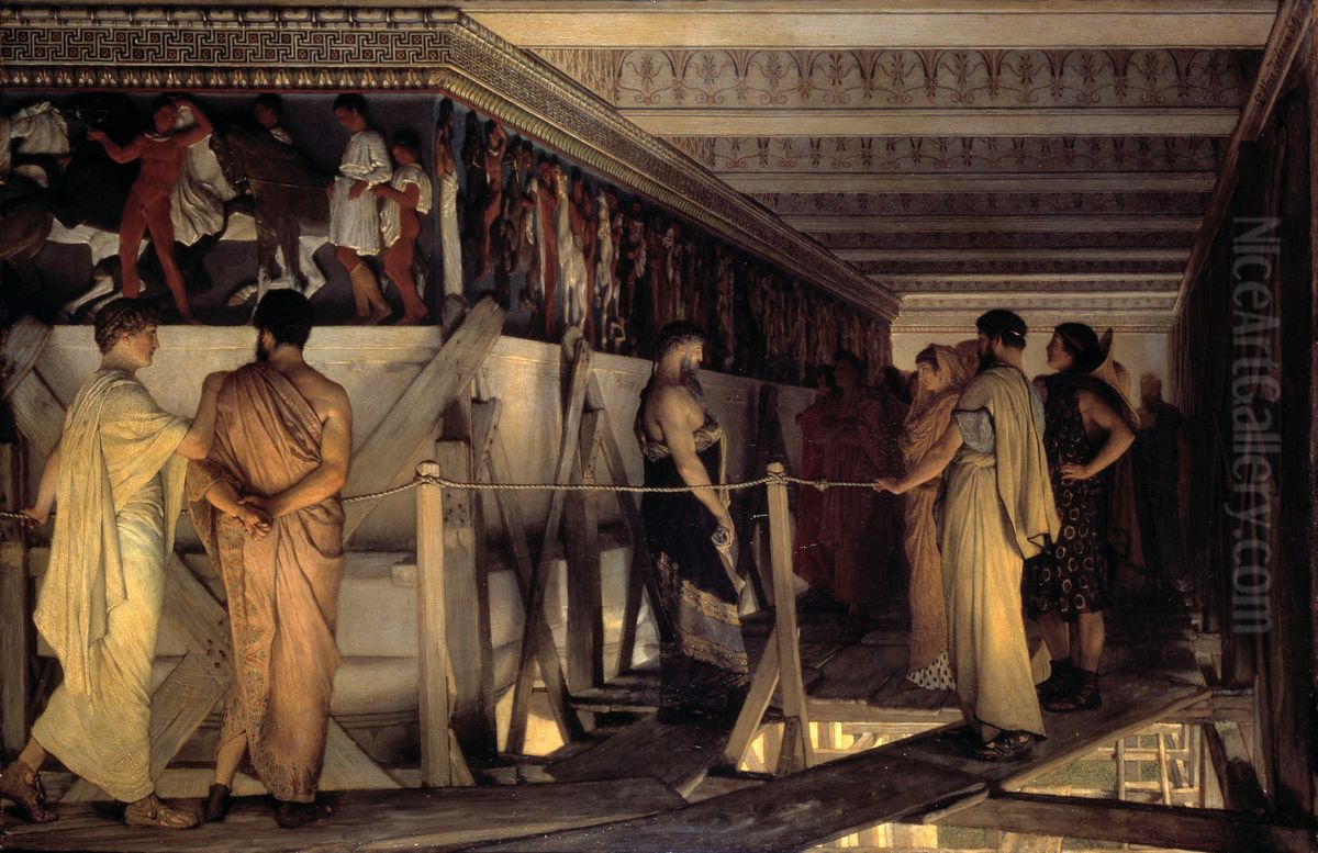 Pheidias and the Frieze of the Parthenon Oil Painting by Lawrence Alma-Tadema
