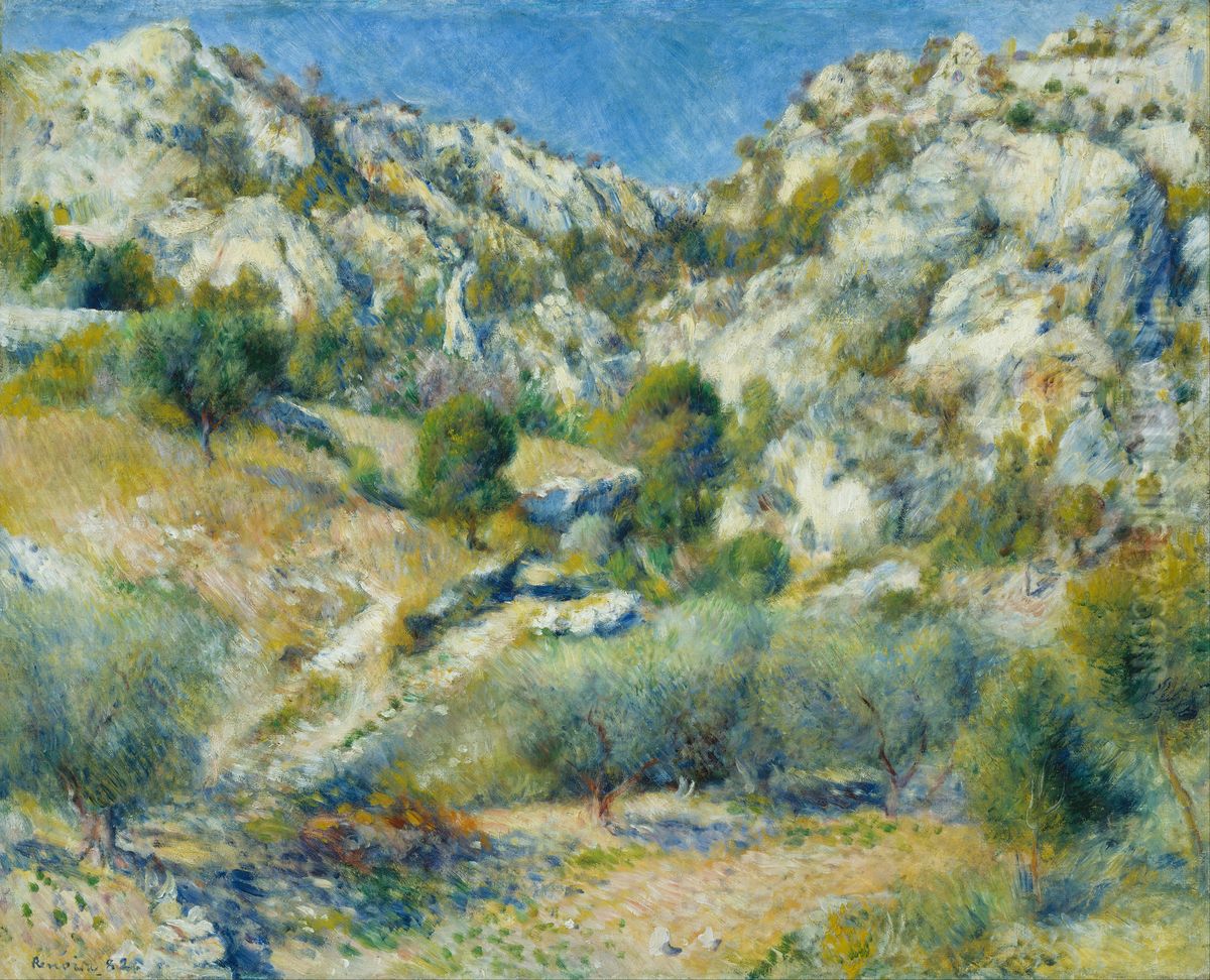 Rocky Crags at L'Estaque Oil Painting by Pierre Auguste Renoir
