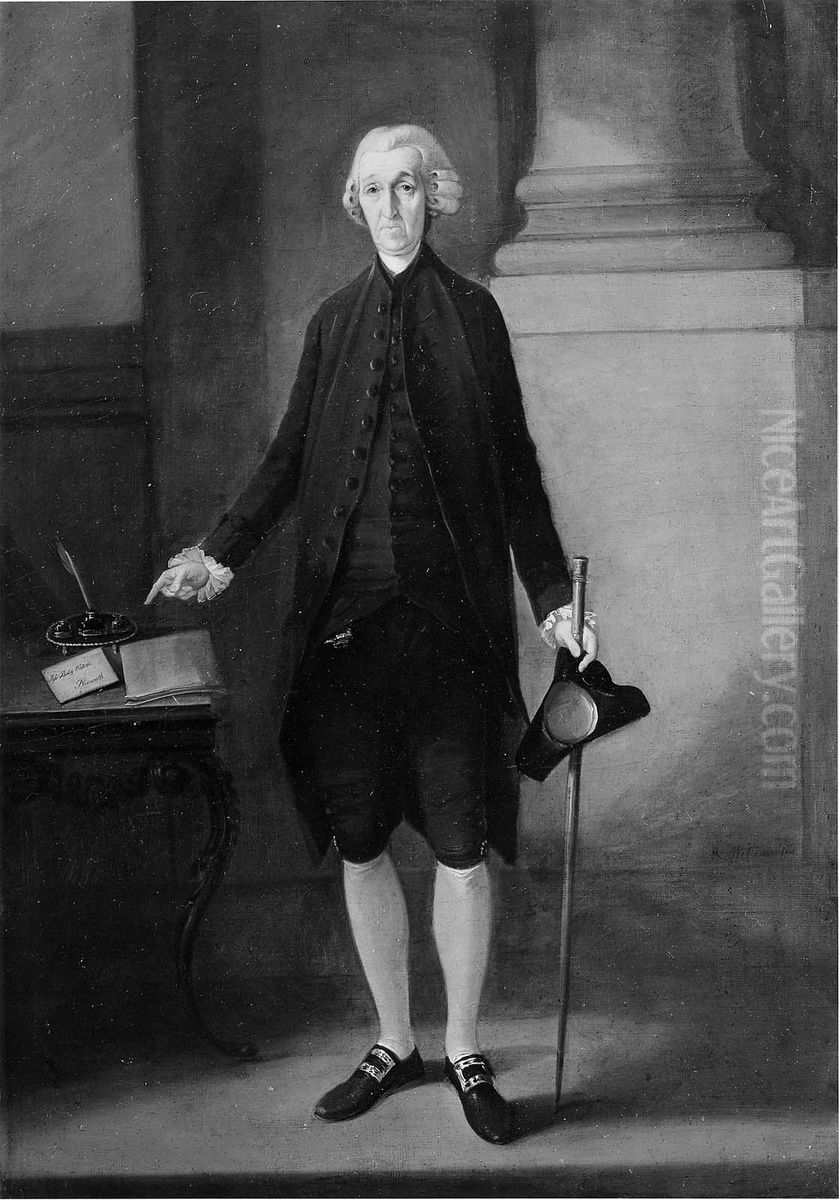 Chief Justice Peter Oliver Oil Painting by Richard Wilson