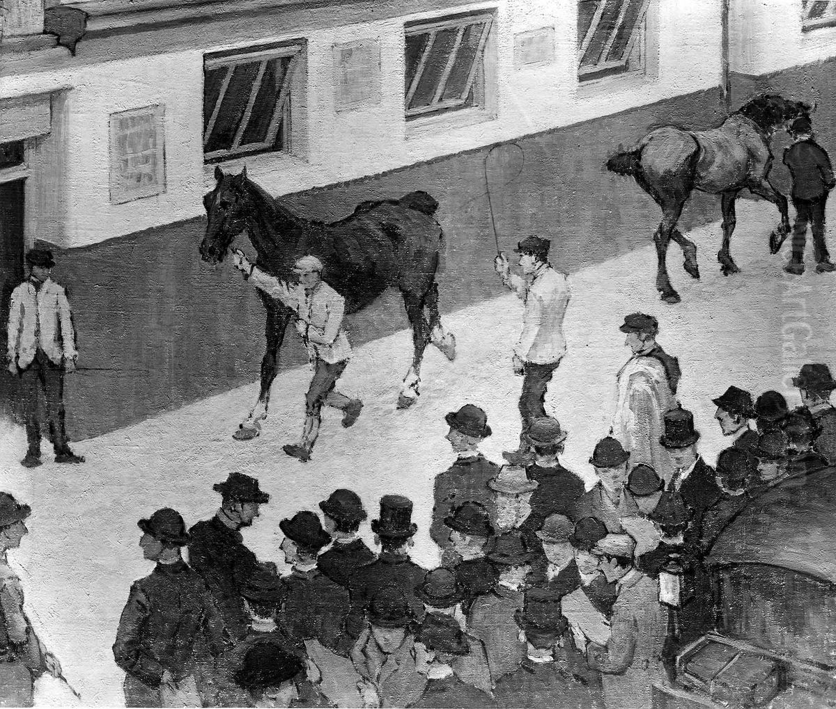 Parade at Aldridge's Oil Painting by Robert Bevan
