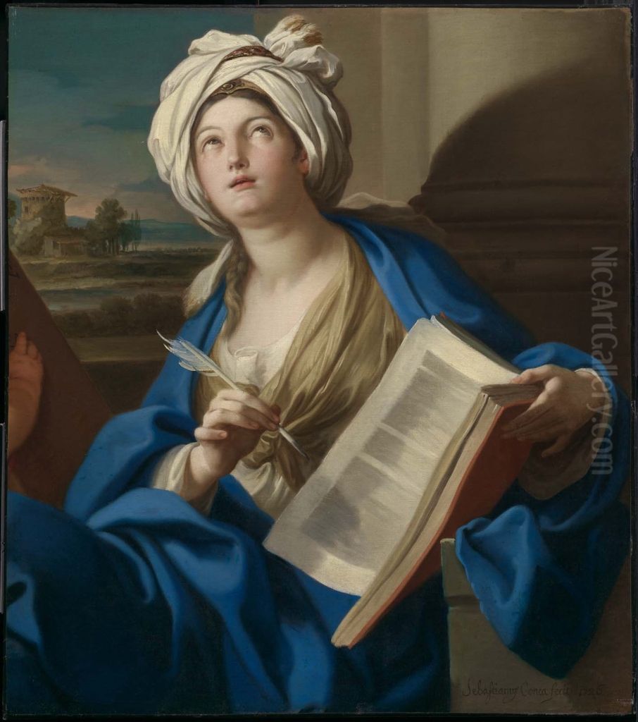 Sibyl Oil Painting by Sebastiano Conca