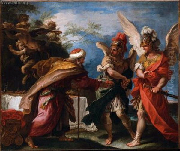 Phineas and the Sons of Boreas Oil Painting by Sebastiano Ricci