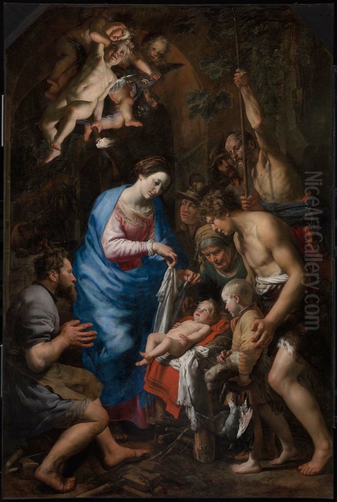 The Adoration of the Shepherds Oil Painting by Theodoor van Loon