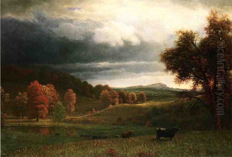 Autumn Landscape, The Catskills Oil Painting by Albert Bierstadt