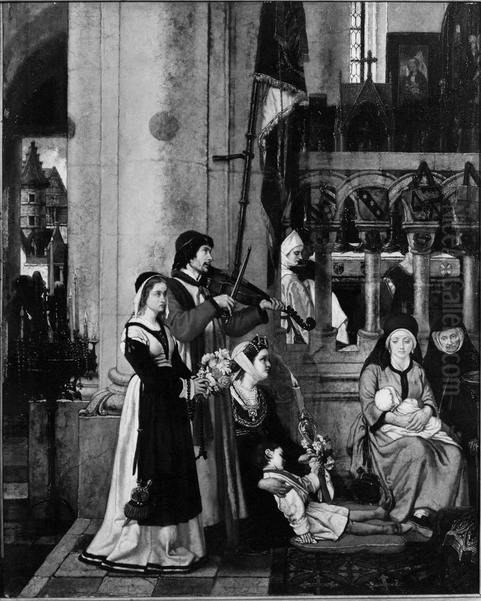 Prayers for a Sick Child Oil Painting by Victor Lagye