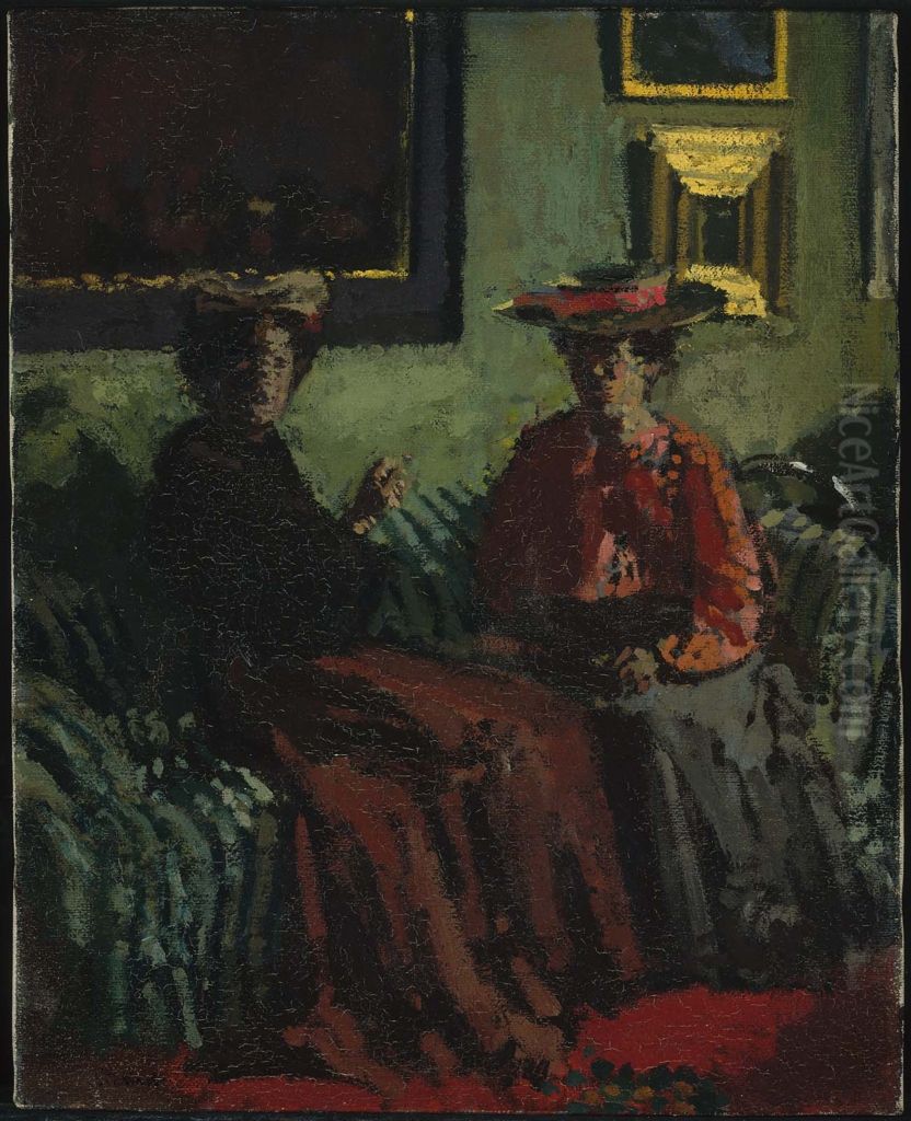 Les Petites Belges (Young Belgian Women) Oil Painting by Walter Richard Sickert