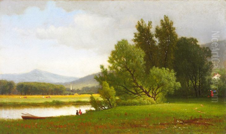 Summer Meadow Oil Painting by James Renwick Brevoort