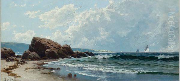 Low Tide, Hetherington's Cove, Grand Manan Oil Painting by Alfred Thompson Bricher