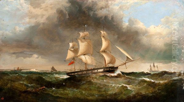 Sailing Before a Gale Oil Painting by Alfred Thompson Bricher