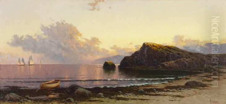 Sunset on the Coast Oil Painting by Alfred Thompson Bricher