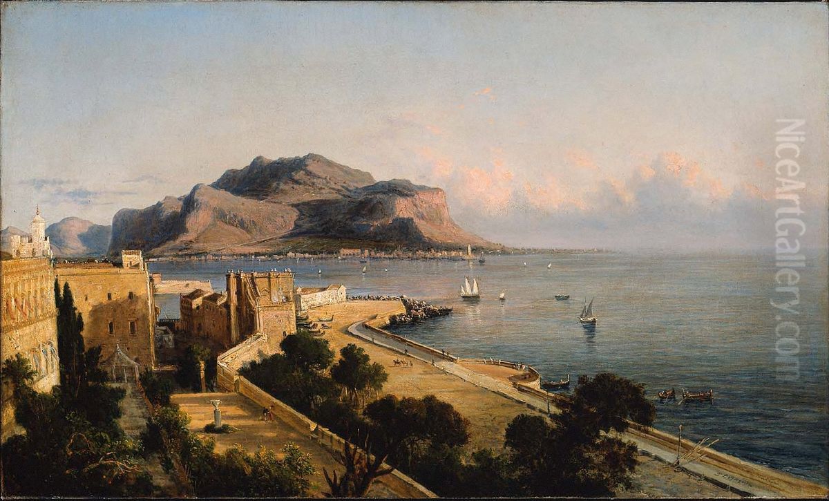 Monte Pellegrino at Palermo, Italy Oil Painting by George Loring Brown