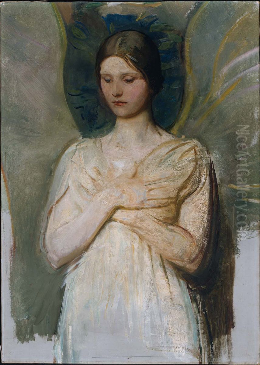 The Angel Oil Painting by Abbott Handerson Thayer