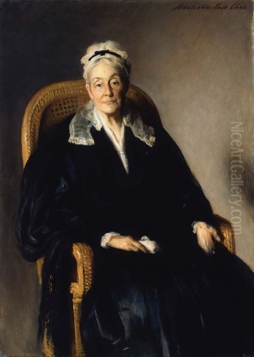 Emily E. Blanchard Shepherd Oil Painting by Adelaide Cole Chase
