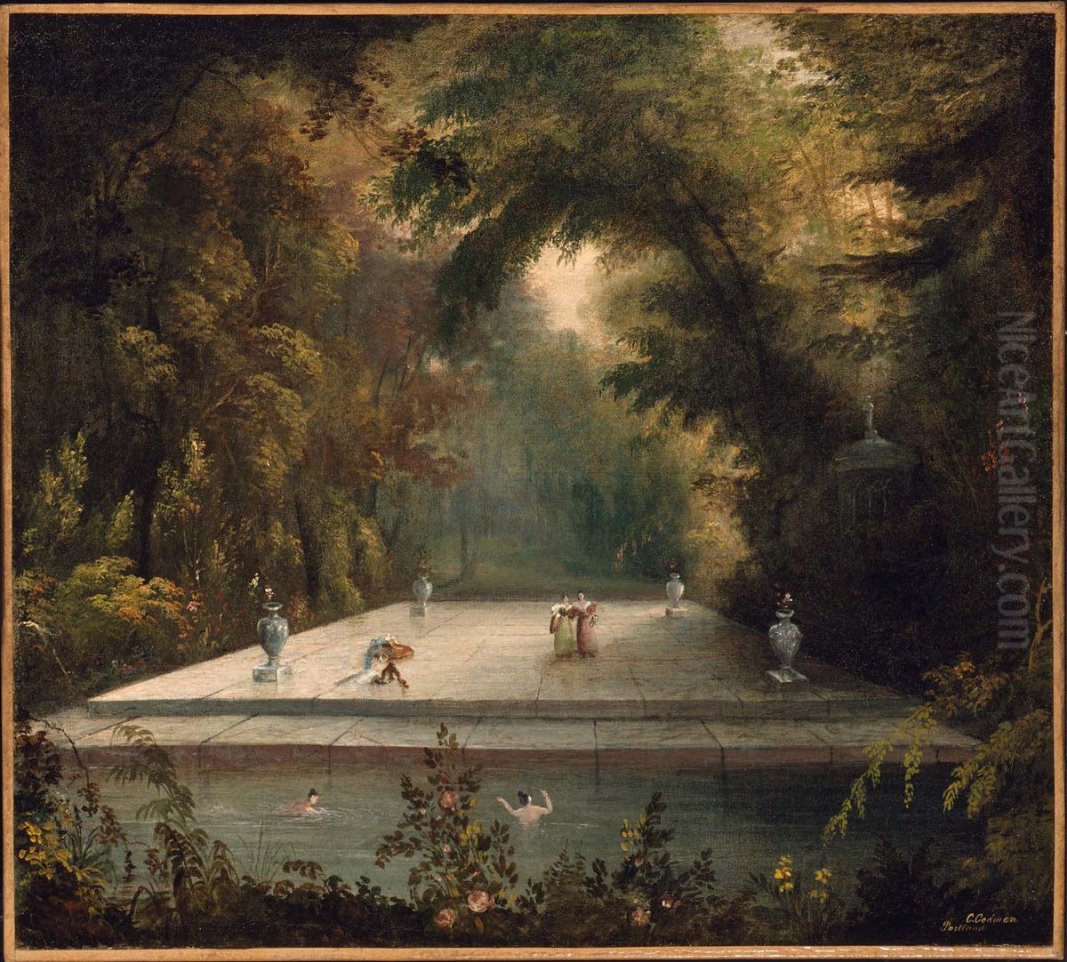 The Bathing Pool Oil Painting by Charles Codman