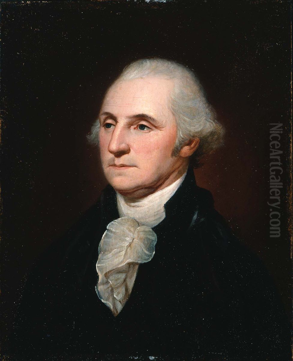 Head of Washington Oil Painting by Charles Willson Peale
