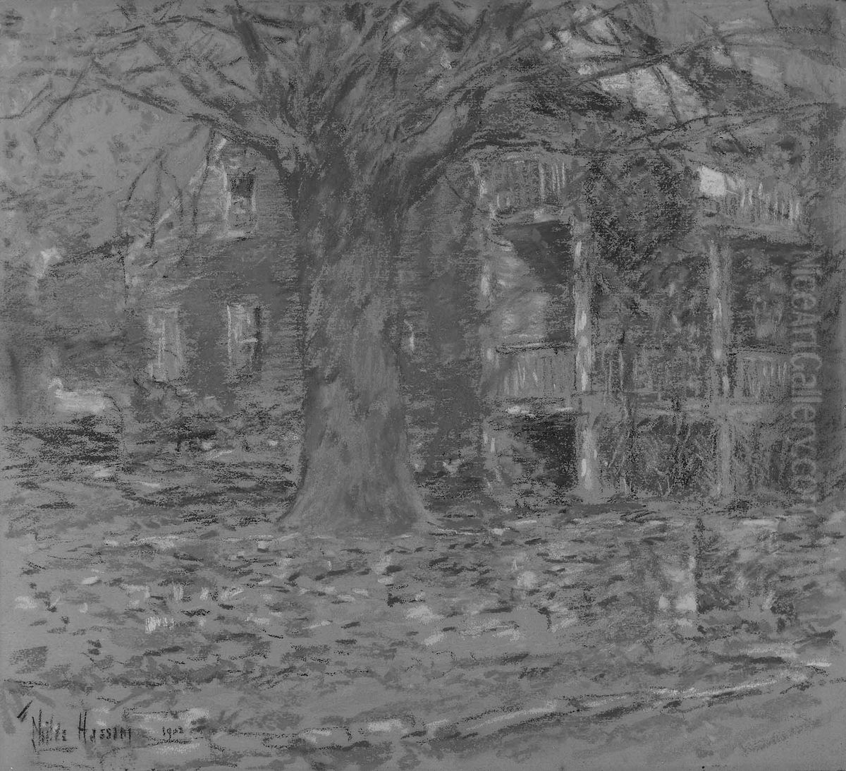 The Old Holley House Oil Painting by Childe Hassam