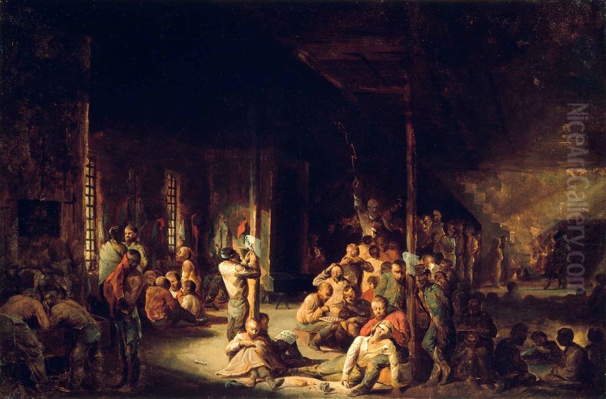 Libby Prison Oil Painting by David Gilmour Blythe