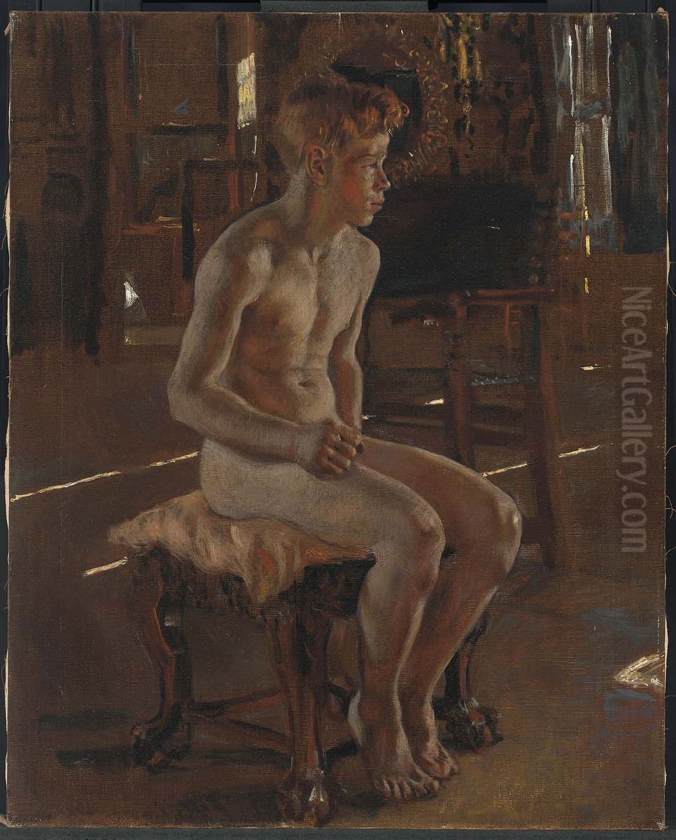 A Study of Cross-lights Oil Painting by Denman Ross