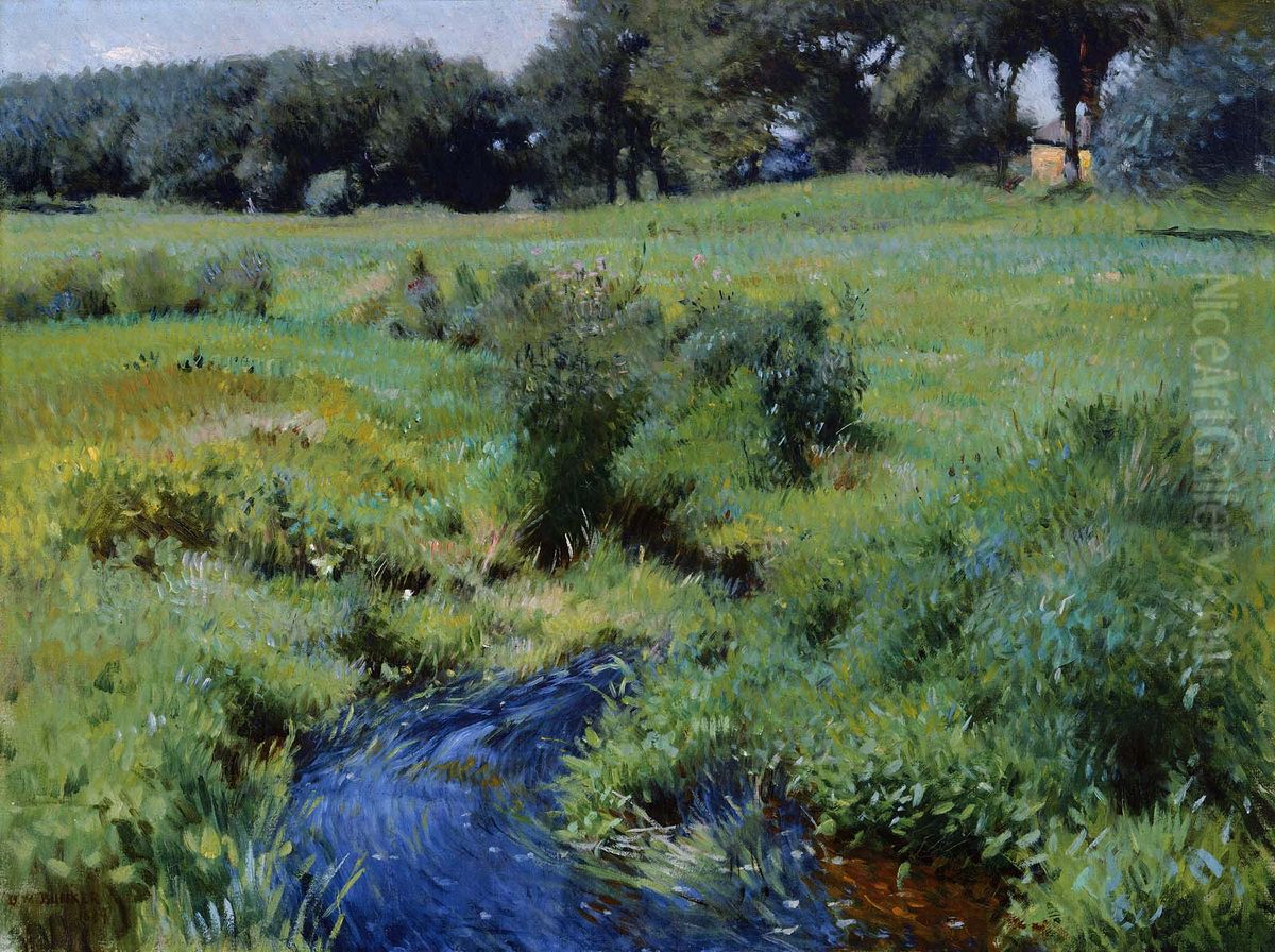 The Pool, Medfield Oil Painting by Dennis Miller Bunker