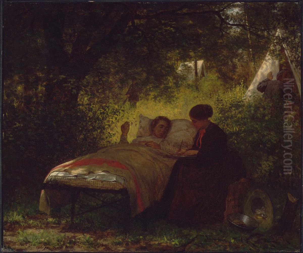 The Field Hospital Oil Painting by Eastman Johnson