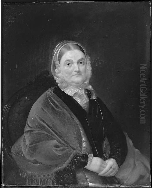 Mrs. Roswell Gleason (Rebecca Tucker Vose) Oil Painting by Edward Dalton Marchant