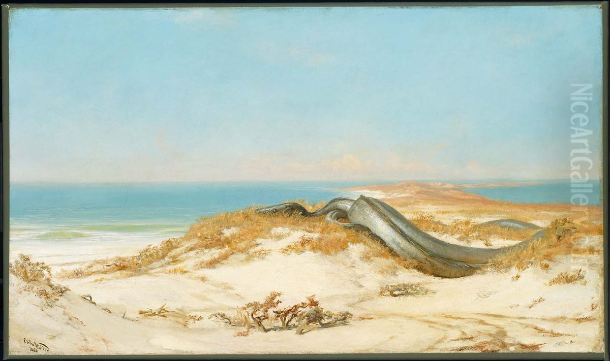 The Lair of the Sea Serpent Oil Painting by Elihu Vedder