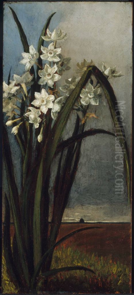 Narcissus on the Campagna Oil Painting by Elizabeth Boott