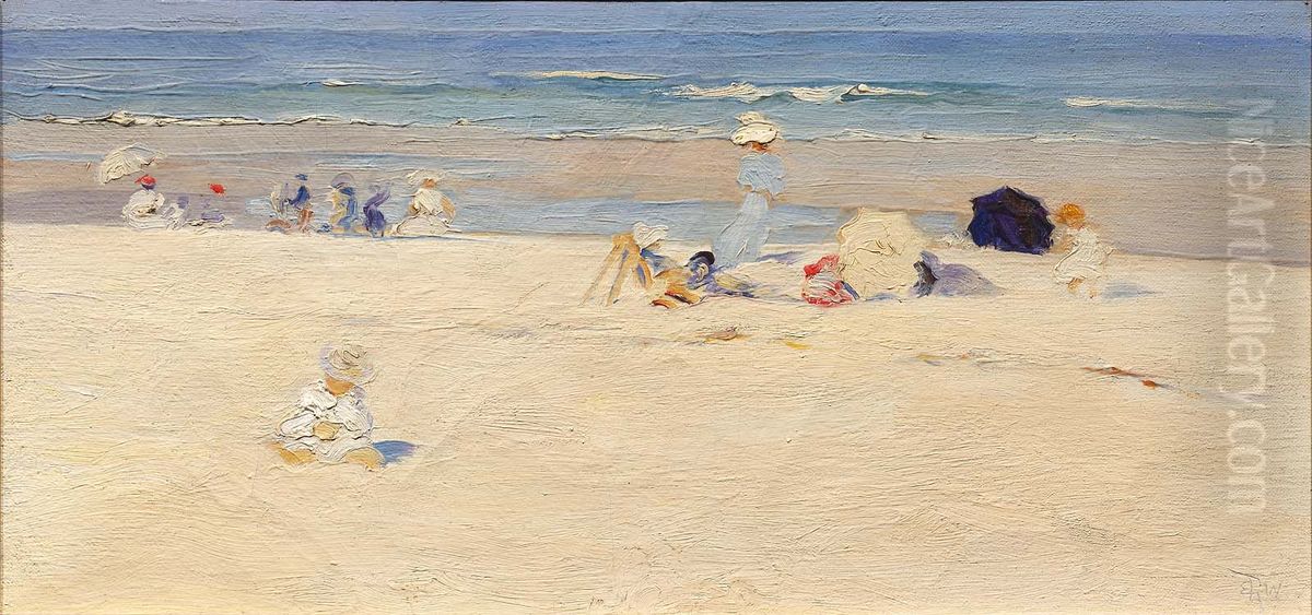 The Beach Afternoon Oil Painting by Elizabeth Wentworth Roberts
