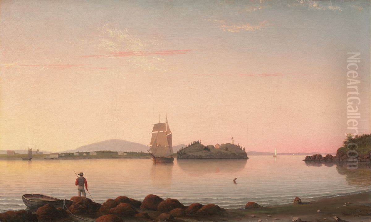 Owl's Head, Penobscot Bay, Maine Oil Painting by Fitz Henry Lane