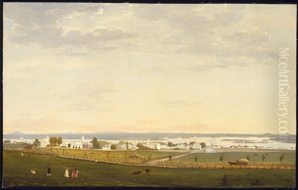Castine, Maine Oil Painting by Fitz Henry Lane