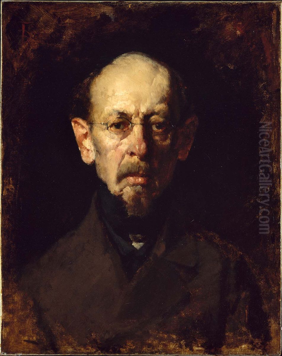 The Old Professor Oil Painting by Frank Duveneck