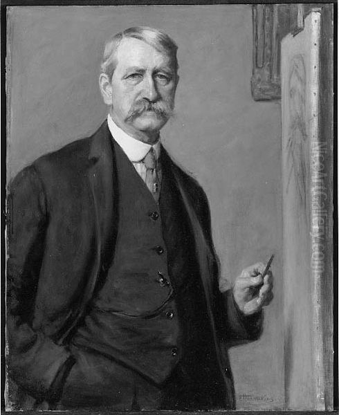 Self Portrait Oil Painting by Frank Hector Tompkins