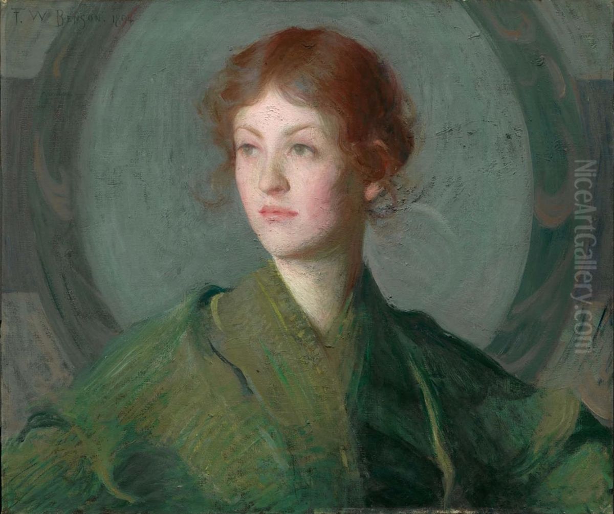 Decorative Head Oil Painting by Frank Weston Benson