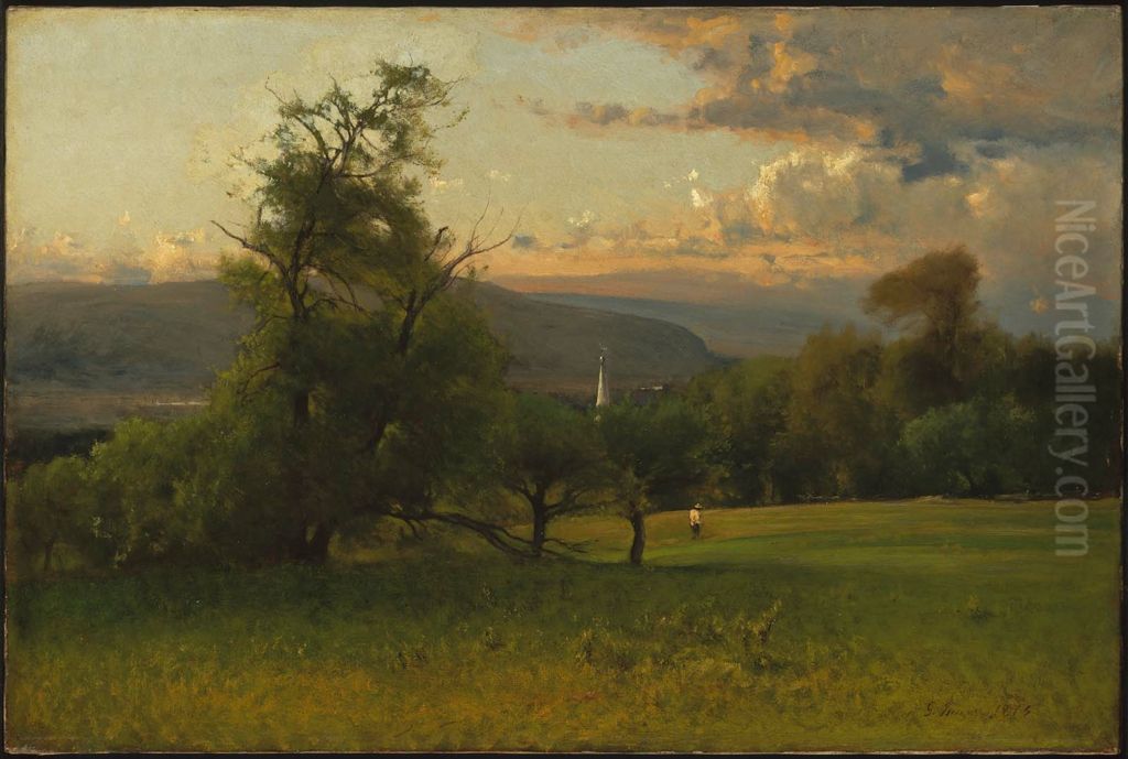 The Church Spire Oil Painting by George Inness