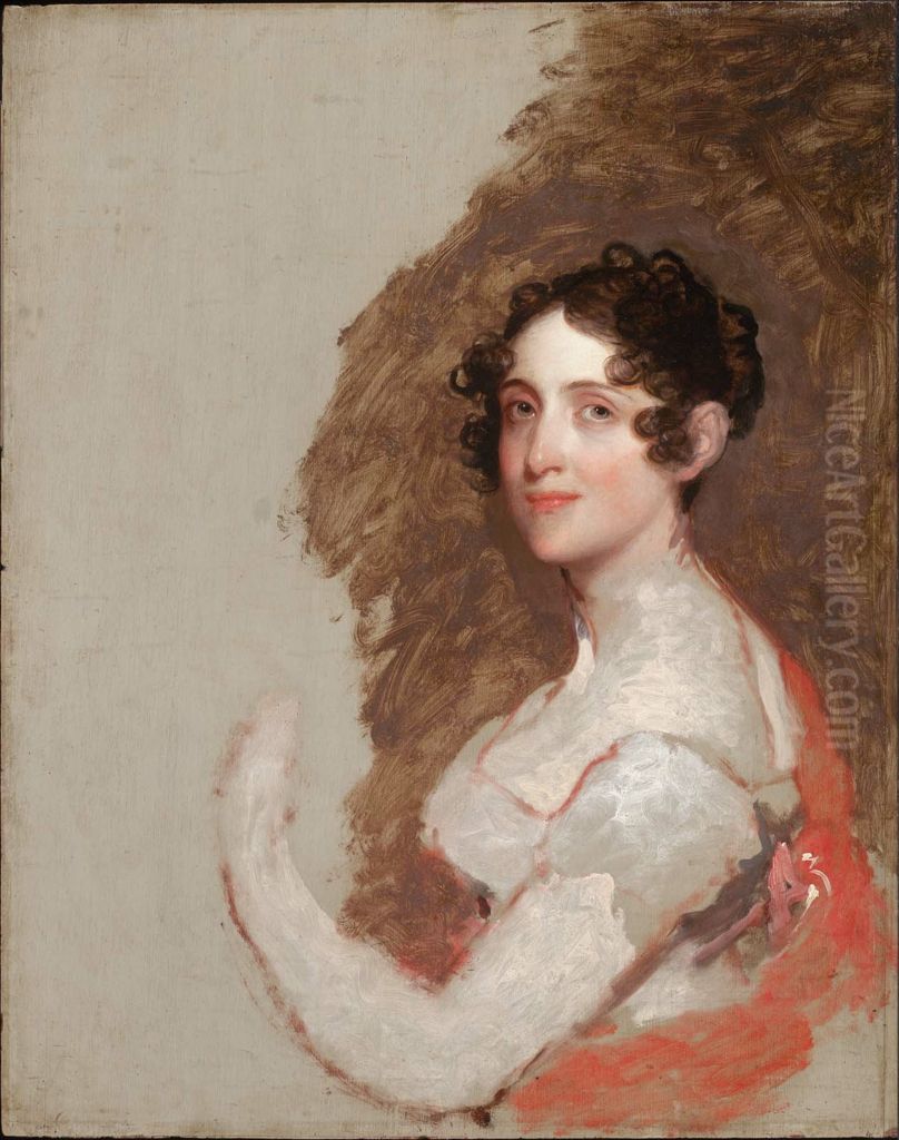 Mrs. Charles Stewart (Delia Tudor) Oil Painting by Gilbert Stuart