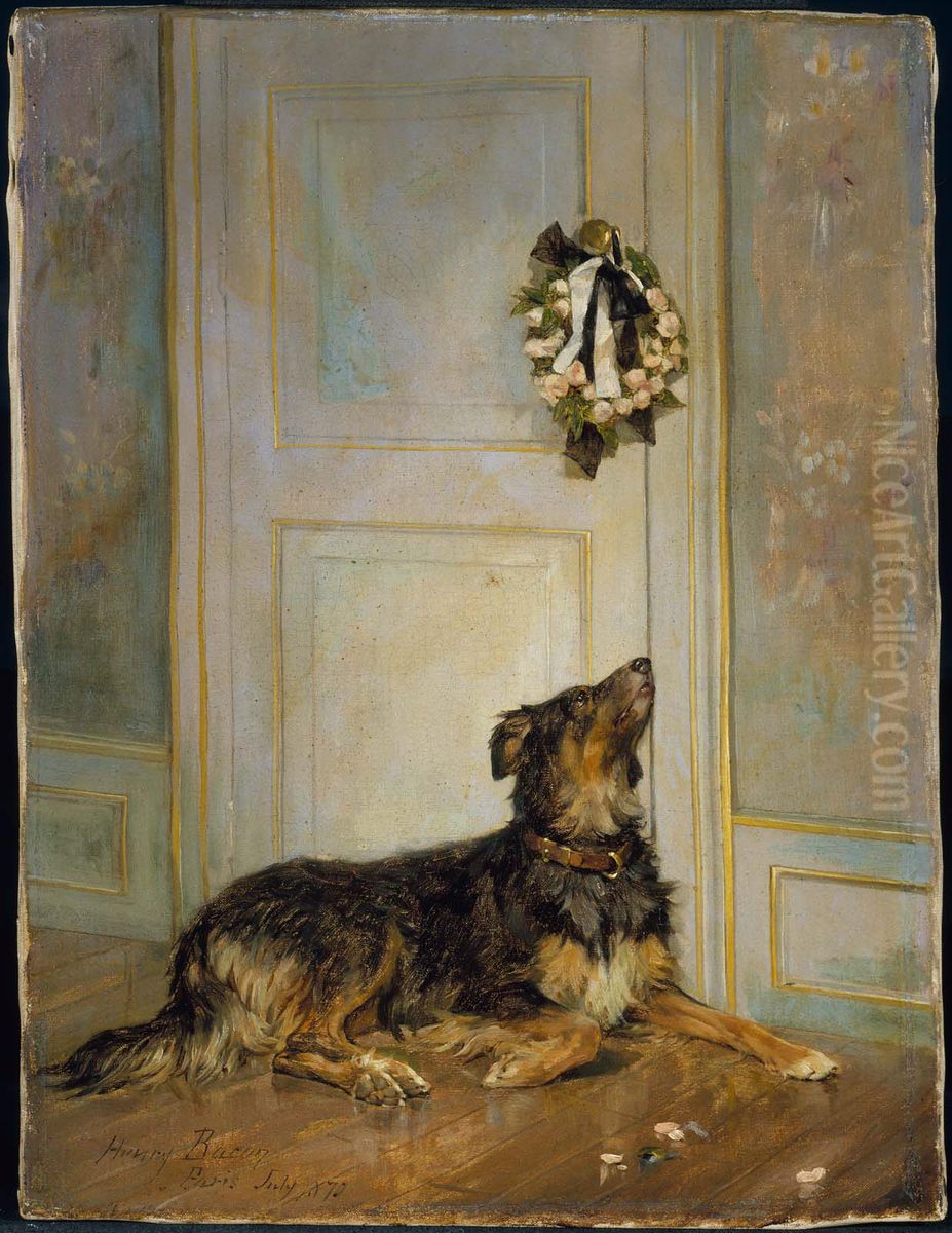 Dog in Mourning Oil Painting by Henry Bacon