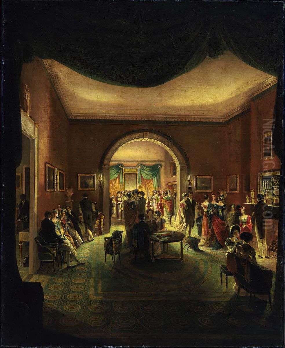 The Tea Party Oil Painting by Henry Sargent