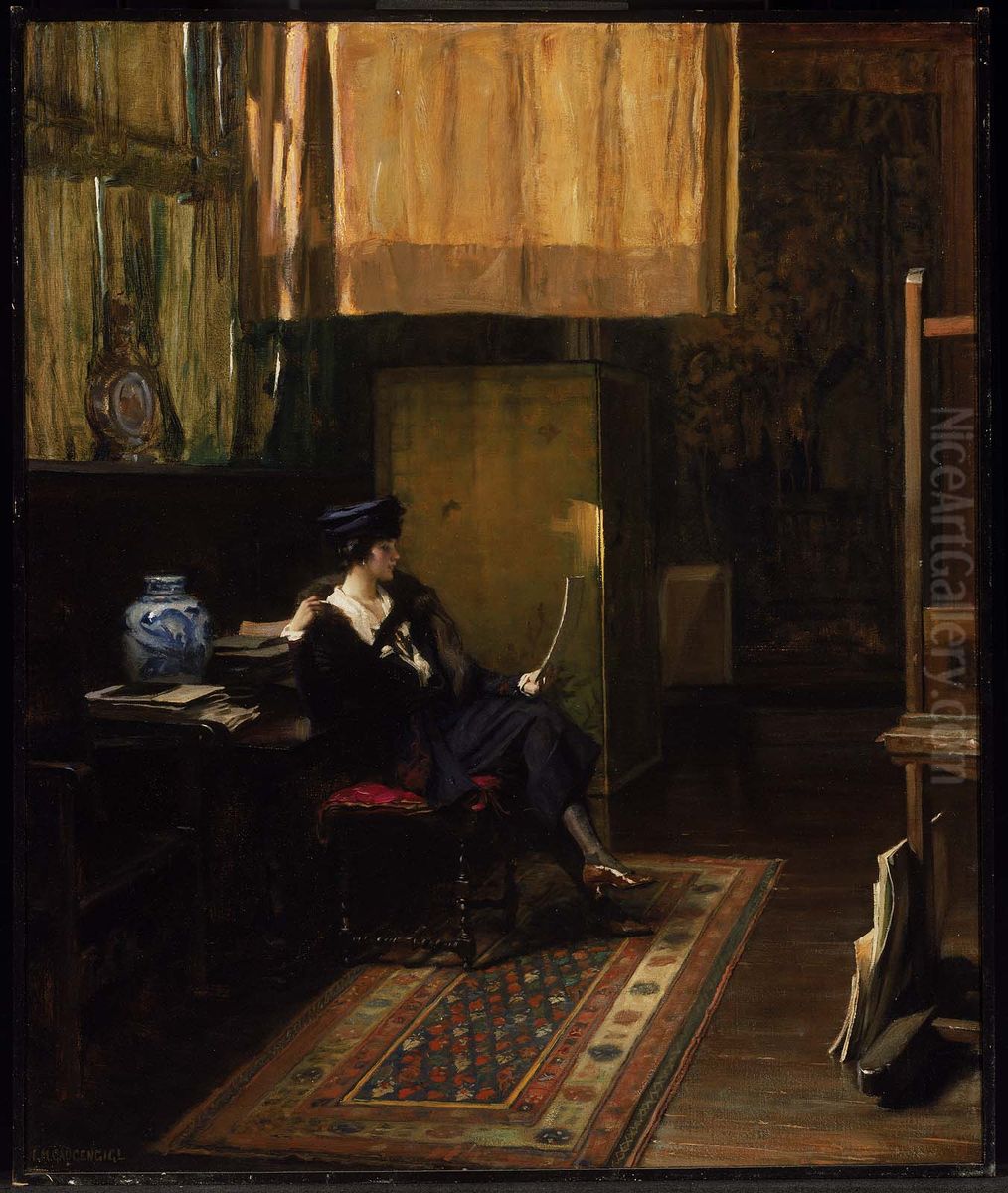 The Visitor Oil Painting by Ignaz Gaugengigl