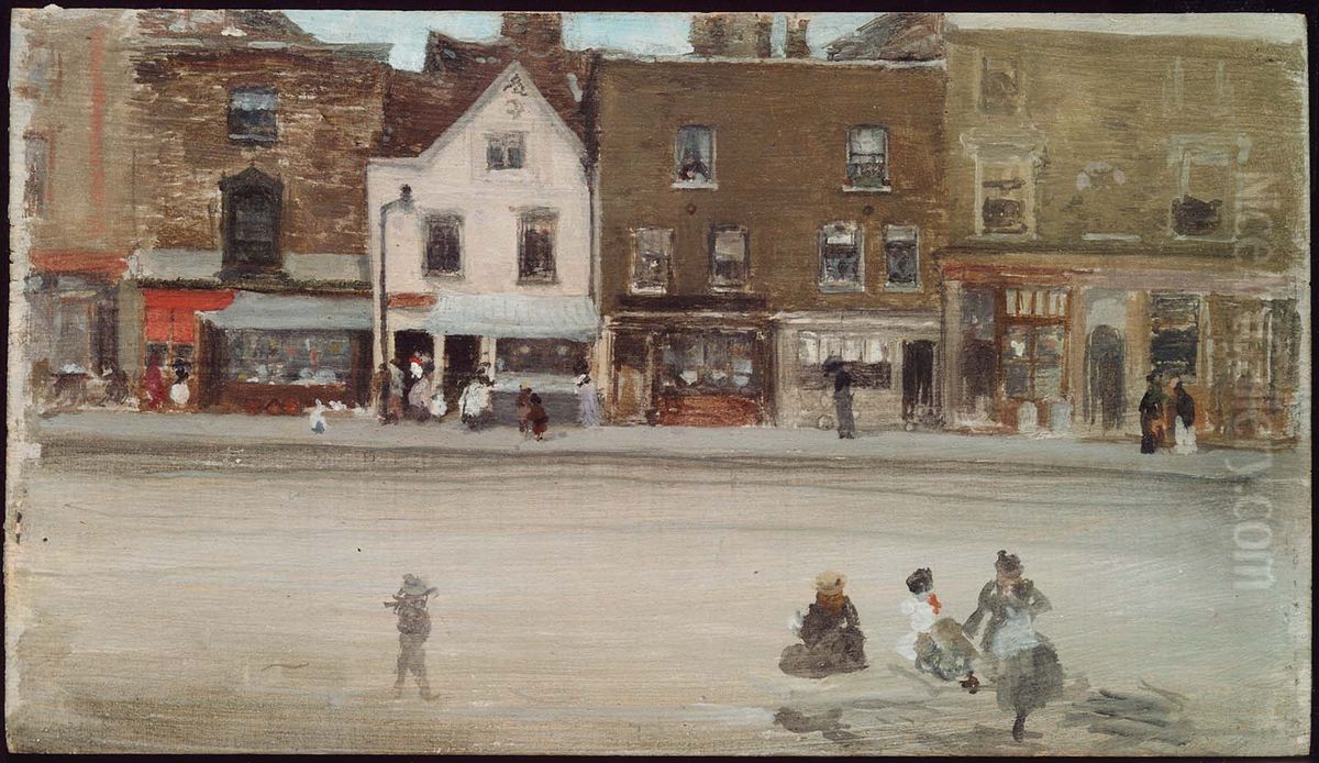 Street in Old Chelsea Oil Painting by James McNeill Whistler
