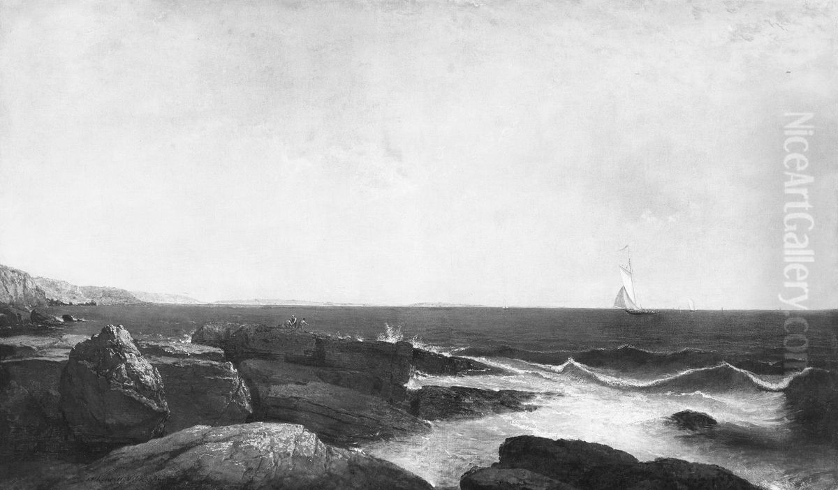 Seascape, Newport Oil Painting by John Frederick Kensett
