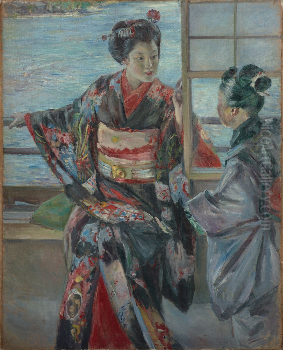 Maiko Oil Painting by Kuroda Seiki