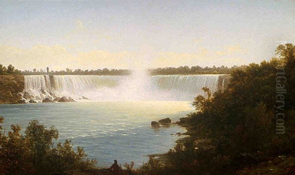 Niagara Falls Oil Painting by John William Casilear