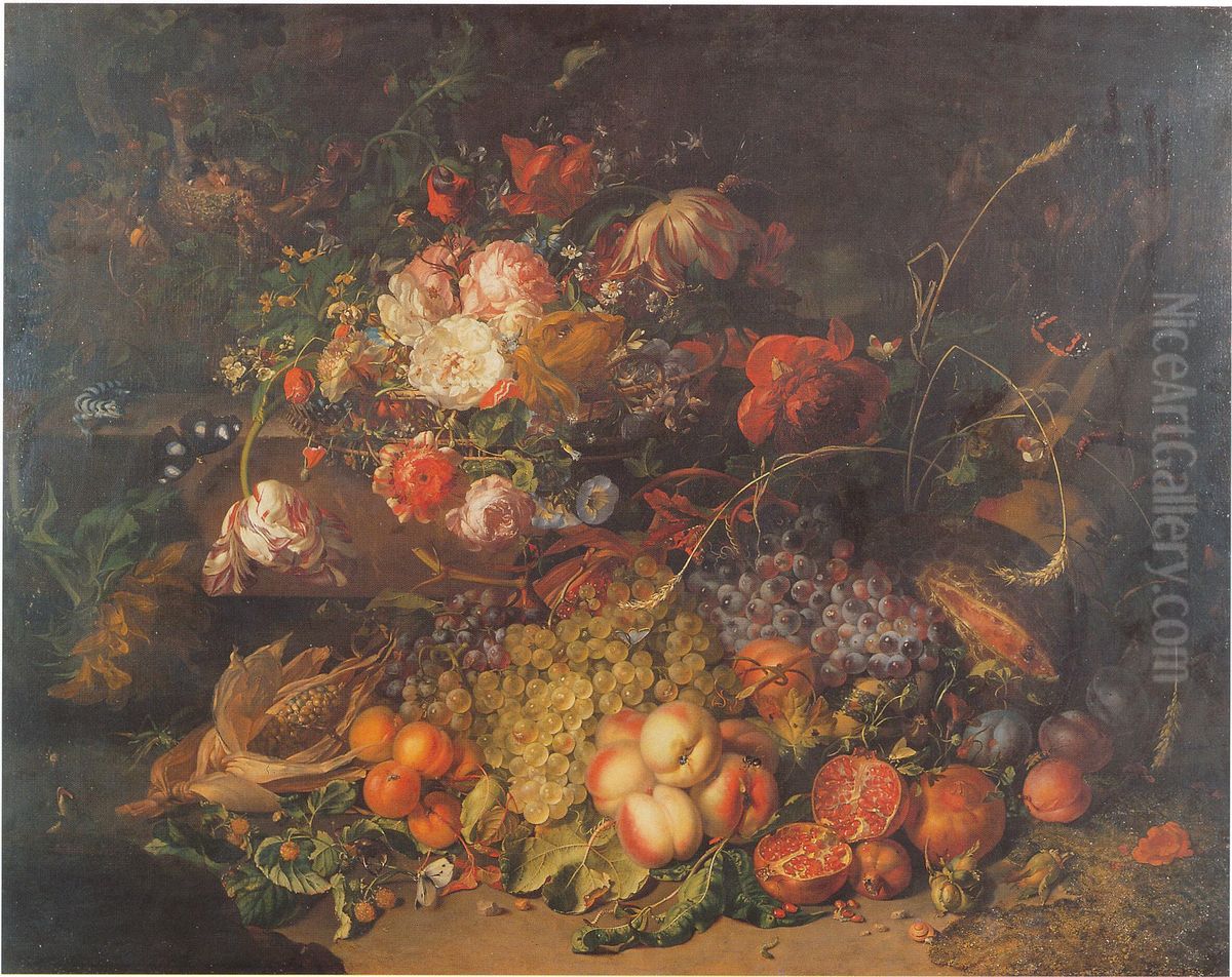 Licensing.cestina|English|francais|makedonski|Nederlands|+/- Oil Painting by Rachel Ruysch