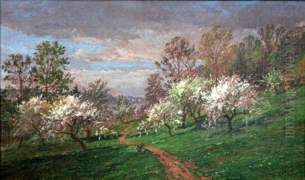 Apple Blossoms Oil Painting by Jasper Francis Cropsey