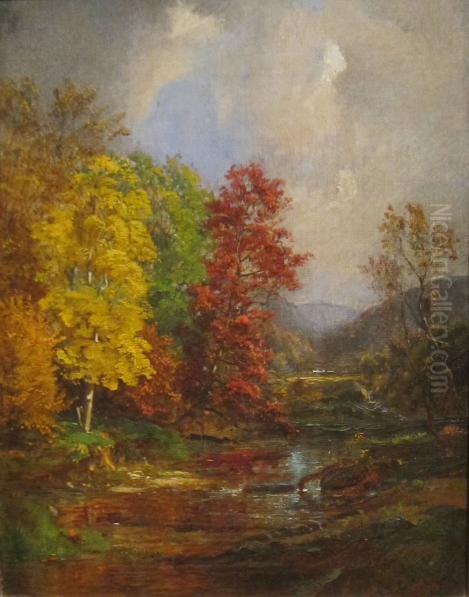 Autumn Landscape Oil Painting by Jasper Francis Cropsey