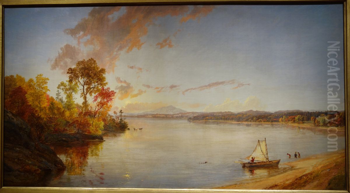 Lake Wawayanda, Sussex County, New Jersey Oil Painting by Jasper Francis Cropsey