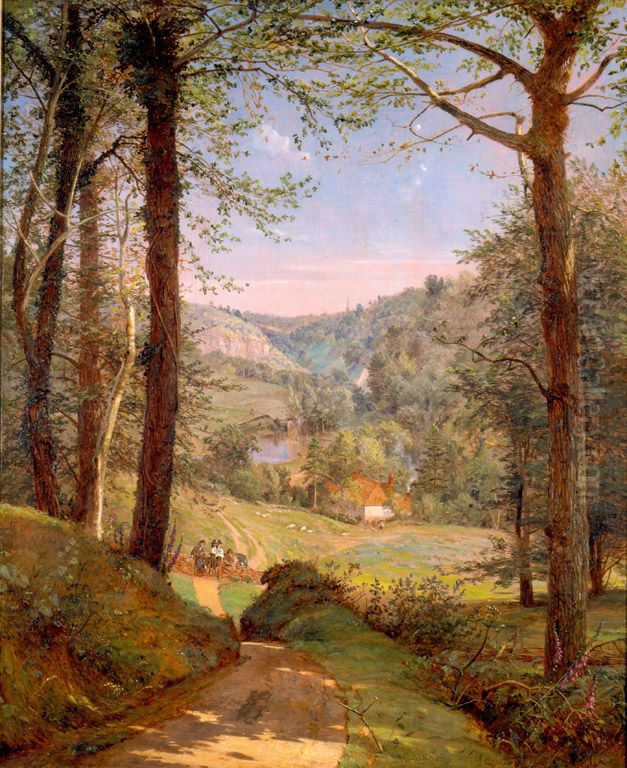 Luccombe Chine, Isle of Wight Oil Painting by Jasper Francis Cropsey