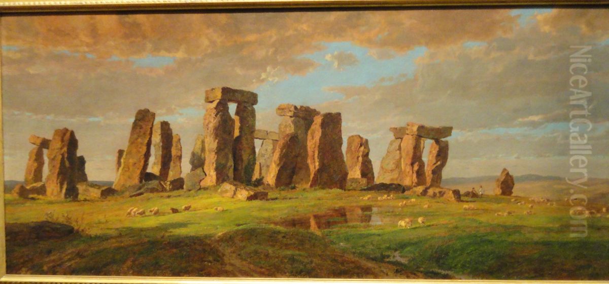 Stonehenge Oil Painting by Jasper Francis Cropsey