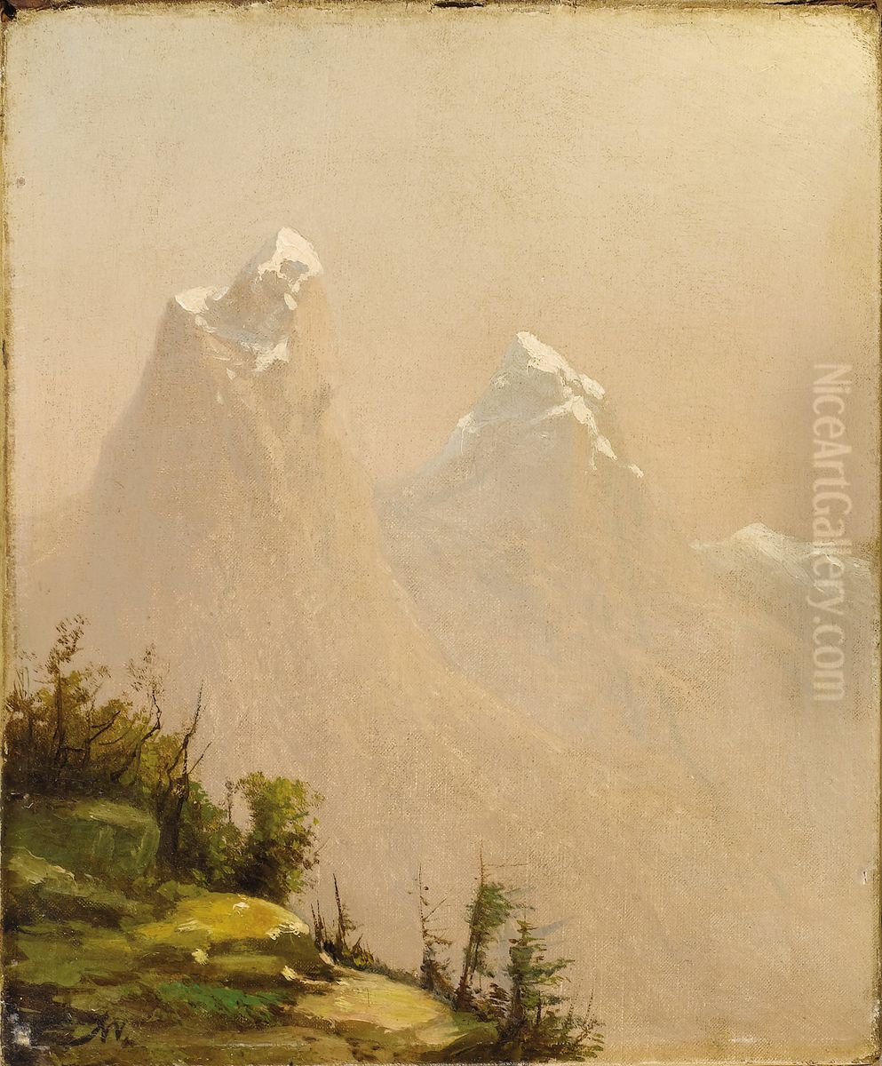 Snow Peaks Oil Painting by John Williamson